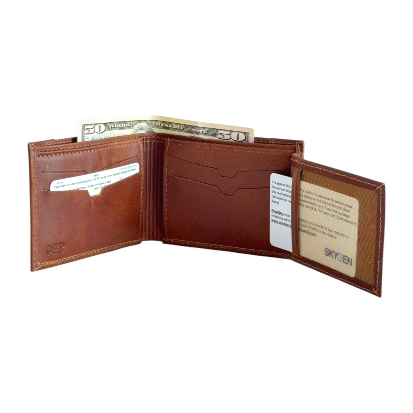 Hugo – Slim RFID Leather Wallet with Jacquard Patch