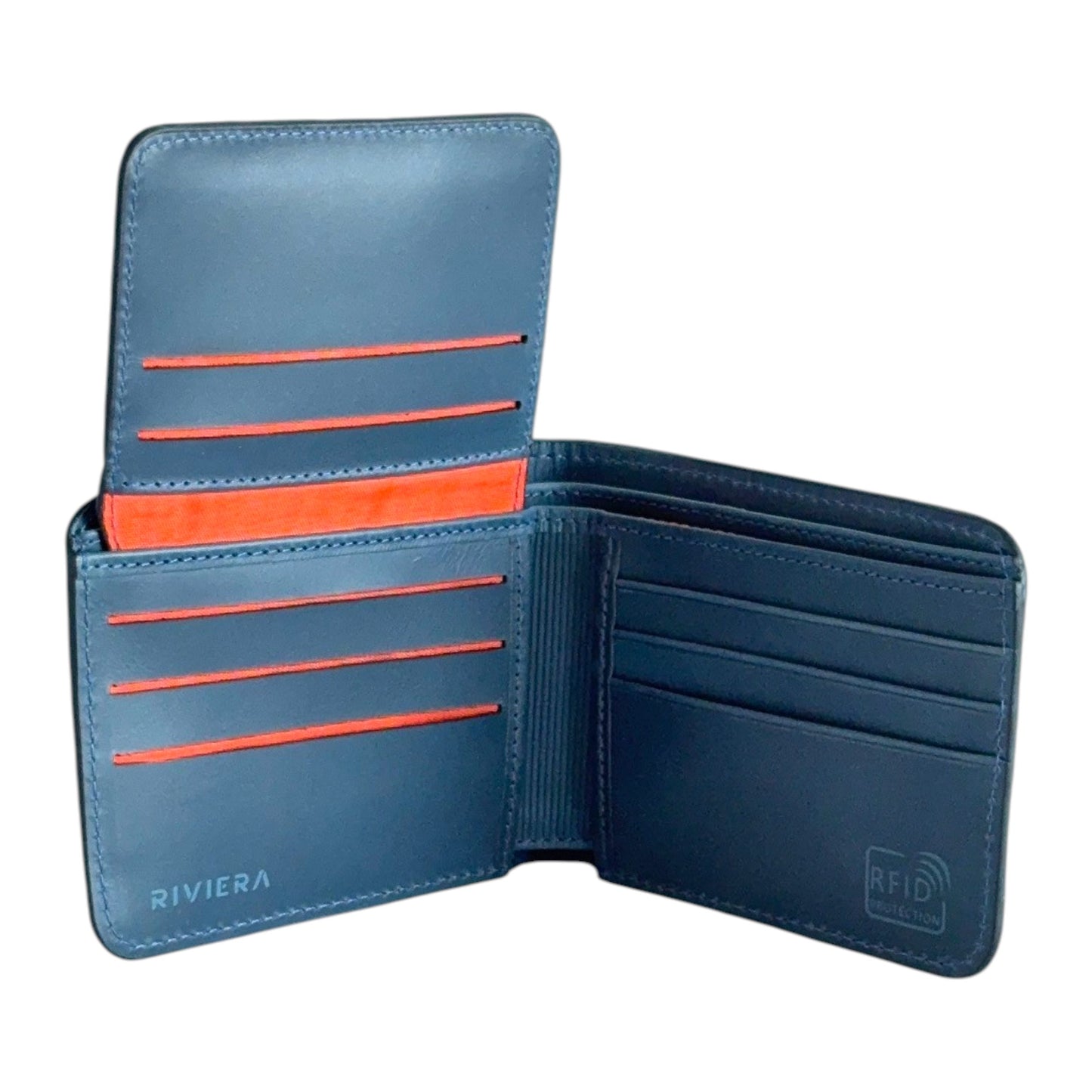 Damian – Men’s Leather Bifold Wallet with RFID & Flap