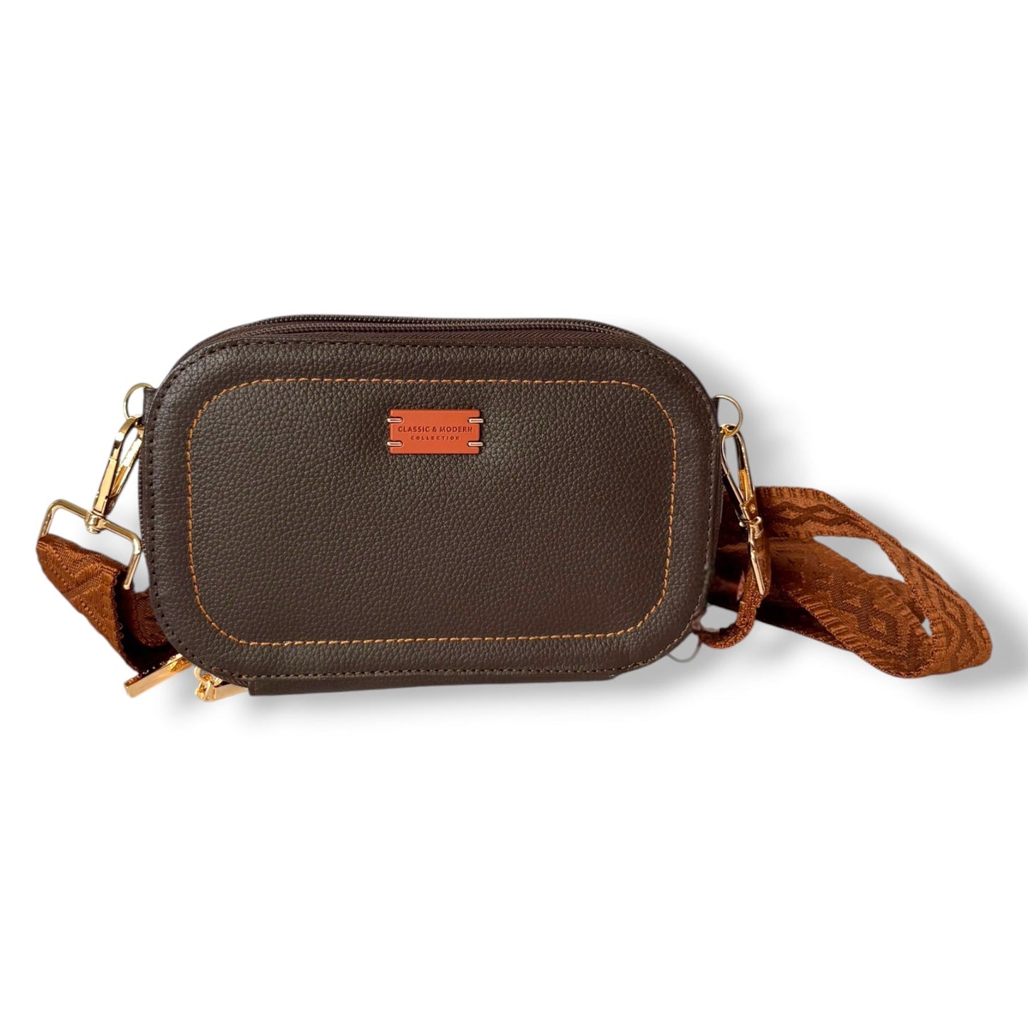 Mila – Leather Crossbody Mini Bag with Nylon Strap