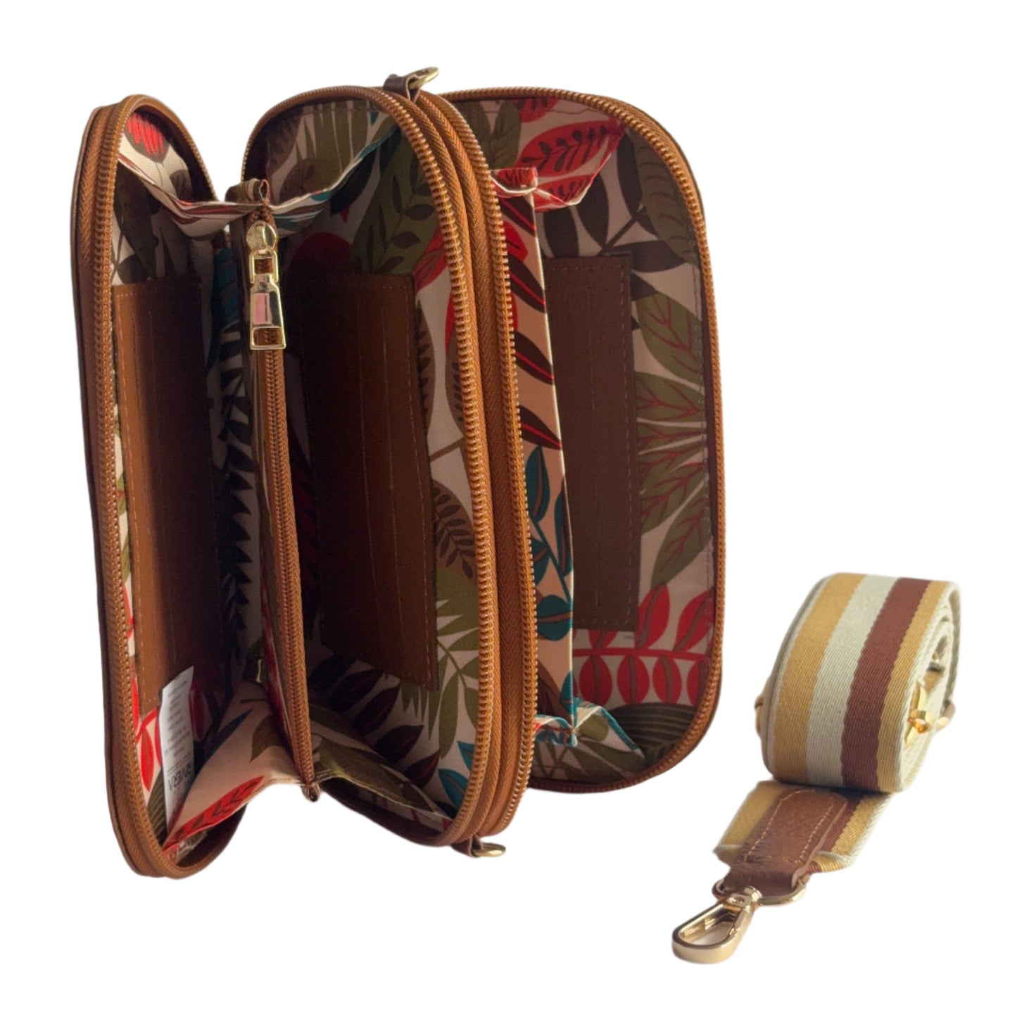 Mila – Leather Crossbody Bag with Nylon Strap