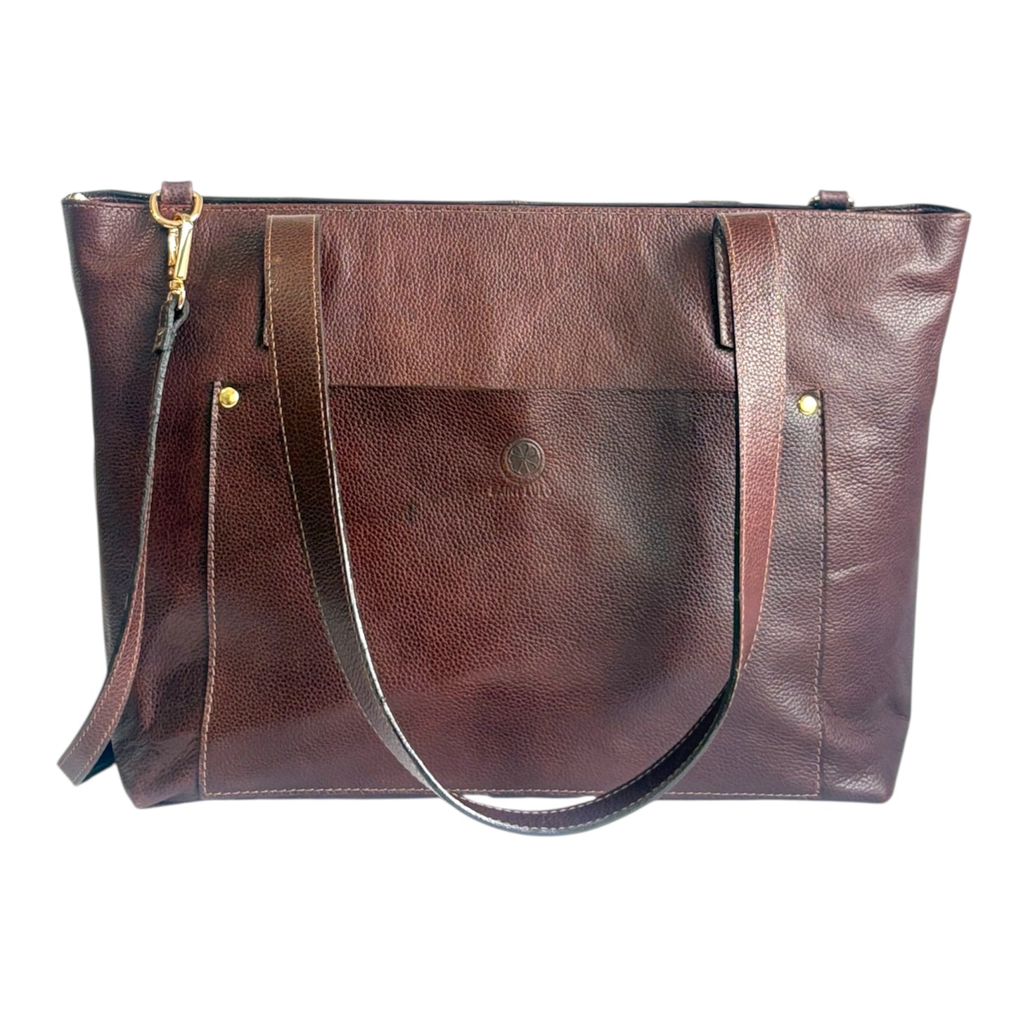 Valentina – Leather Large Tote Bag with Laptop Compartment