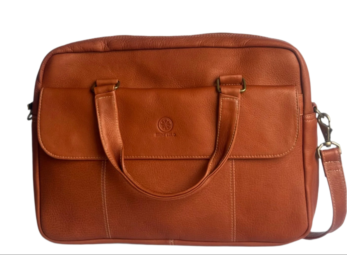 Lorenzo – Leather Messenger Bag with Laptop Pocket