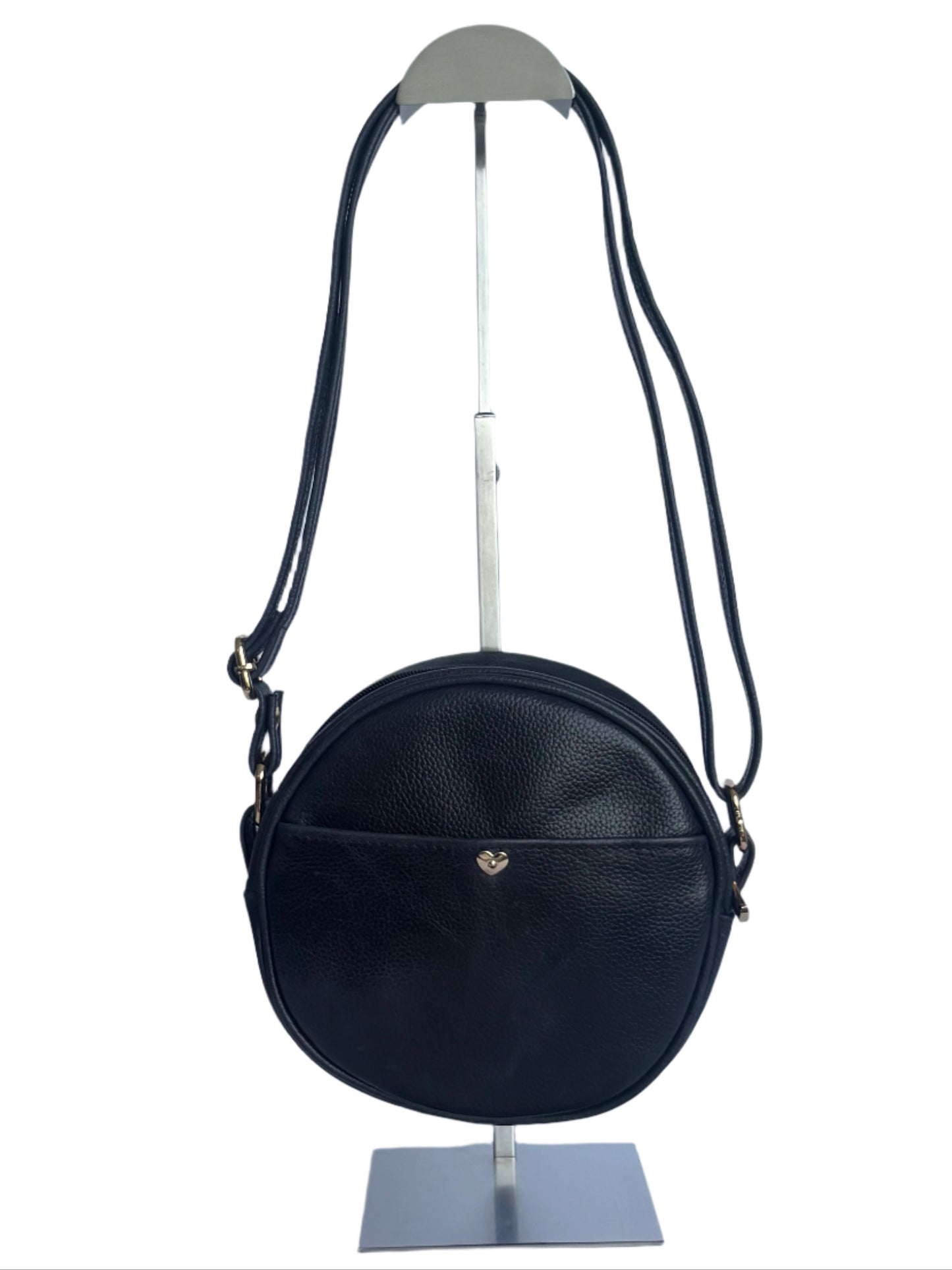 Lía – Leather Round Crossbody Bag