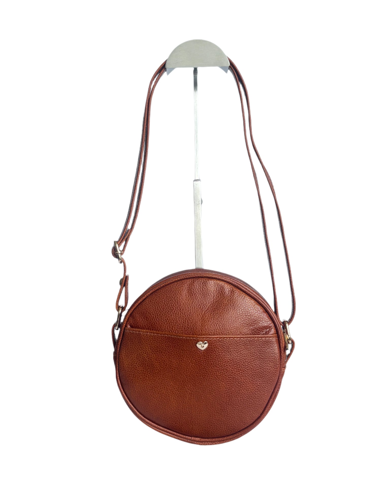Lía – Leather Round Crossbody Bag