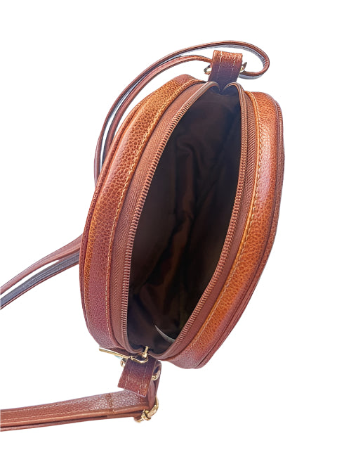 Lía – Leather Round Crossbody Bag