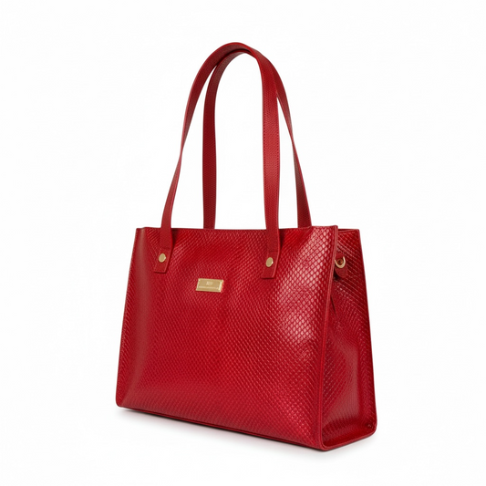 Valeria Textured Leather Tote Bag