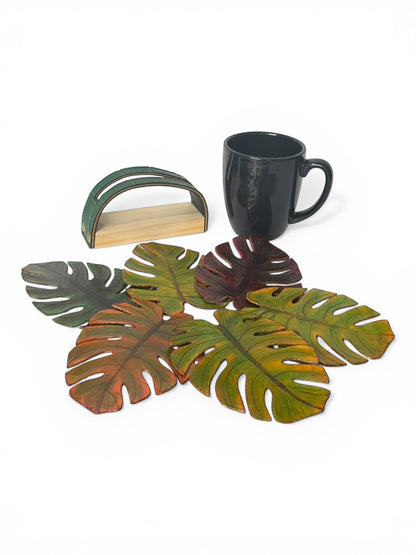Terra Set – Leather Leaf Coasters (Set of 6)