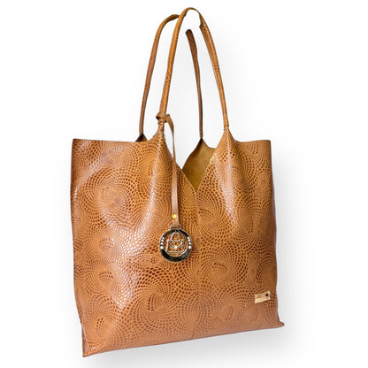 Alma Shopper – Embossed Leather Tote