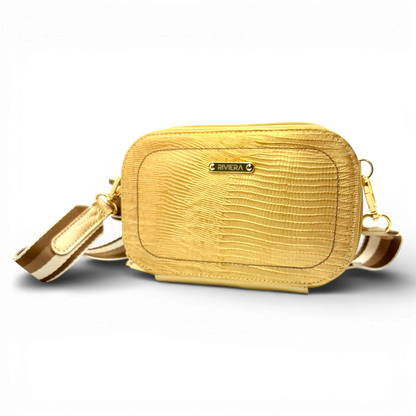 Mila – Leather Crossbody Bag with Nylon Strap