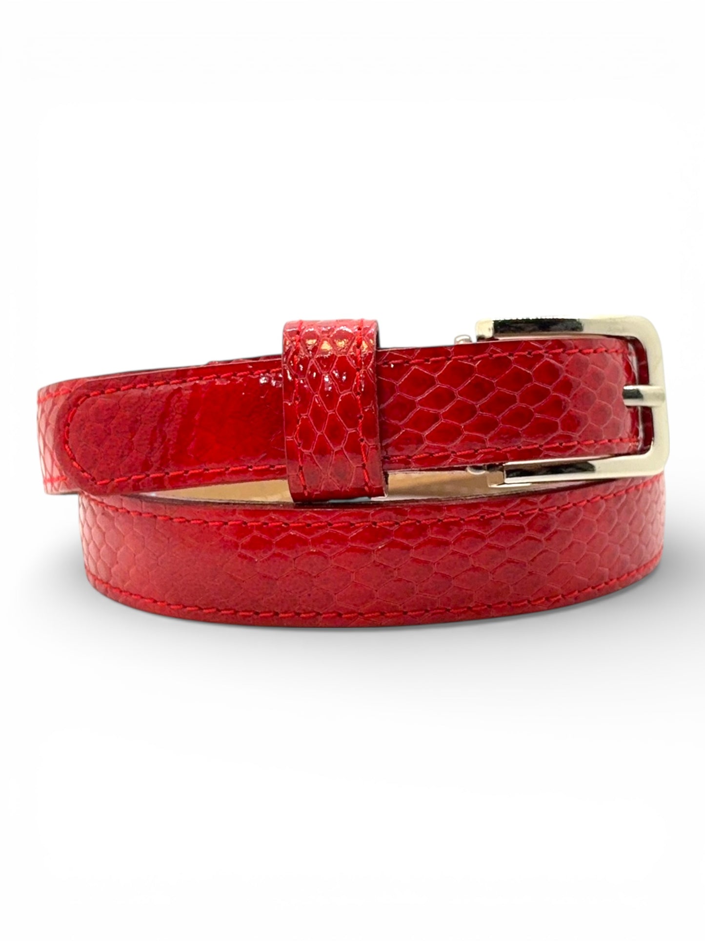 Iris Skinny Leather Belt