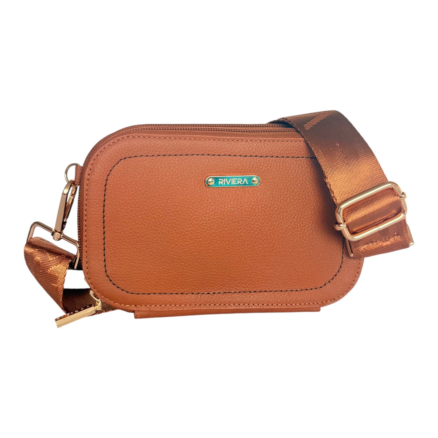 Mila – Leather Crossbody Bag with Nylon Strap