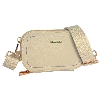 Mila – Leather Crossbody Bag with Nylon Strap