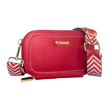 Mila – Leather Crossbody Bag with Nylon Strap