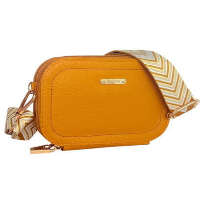 Mila – Leather Crossbody Bag with Nylon Strap