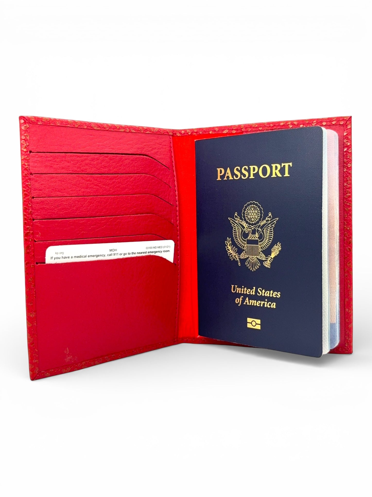 The Stella Textured Leather Passport Holder
