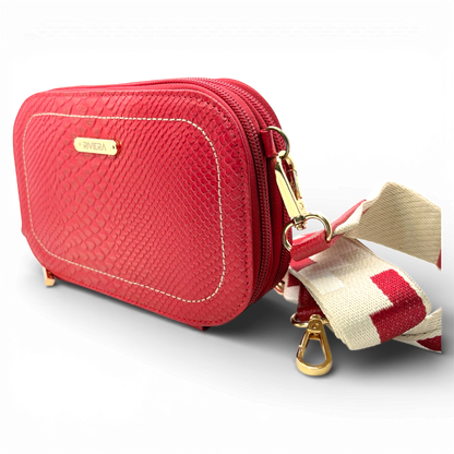 Mila – Leather Crossbody Bag with Nylon Strap