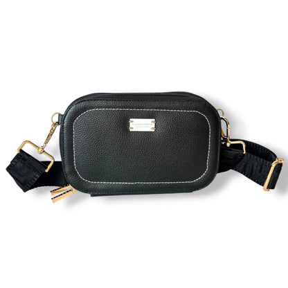 Mila – Leather Crossbody Mini Bag with Nylon Strap