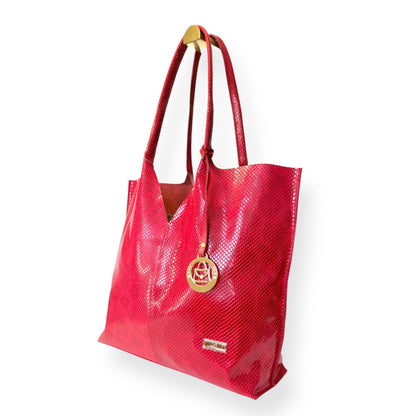 Alma Shopper – Embossed Leather Tote