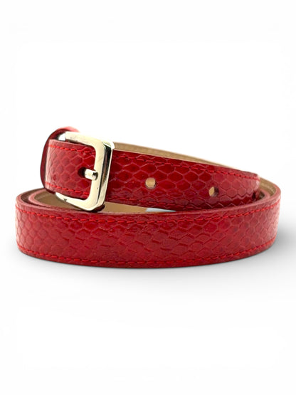 Iris Skinny Leather Belt
