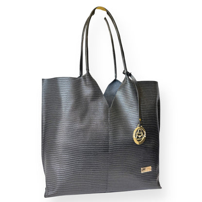 Alma Shopper – Embossed Leather Tote