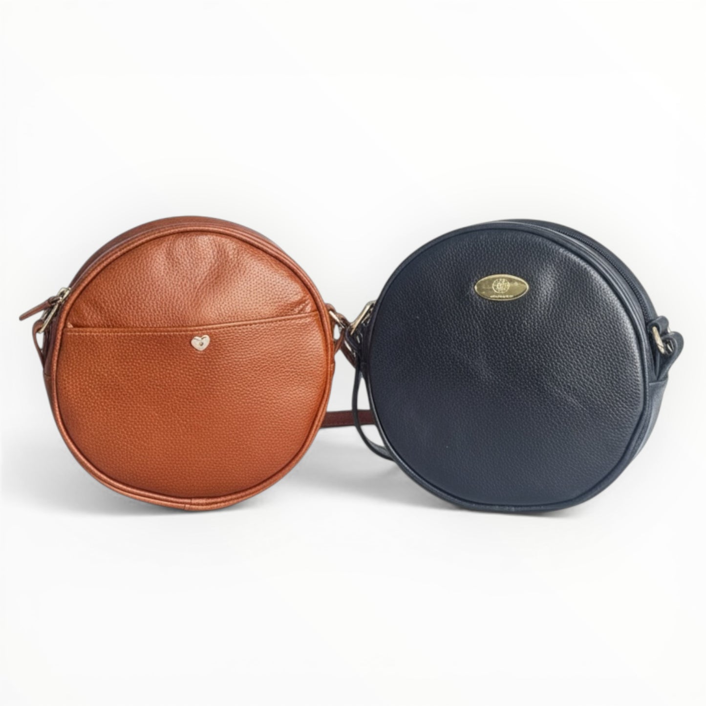 Lía – Leather Round Crossbody Bag
