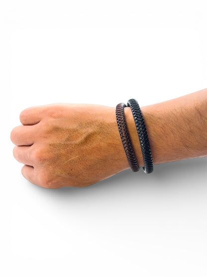 The Horizon Handwoven Leather Bracelet