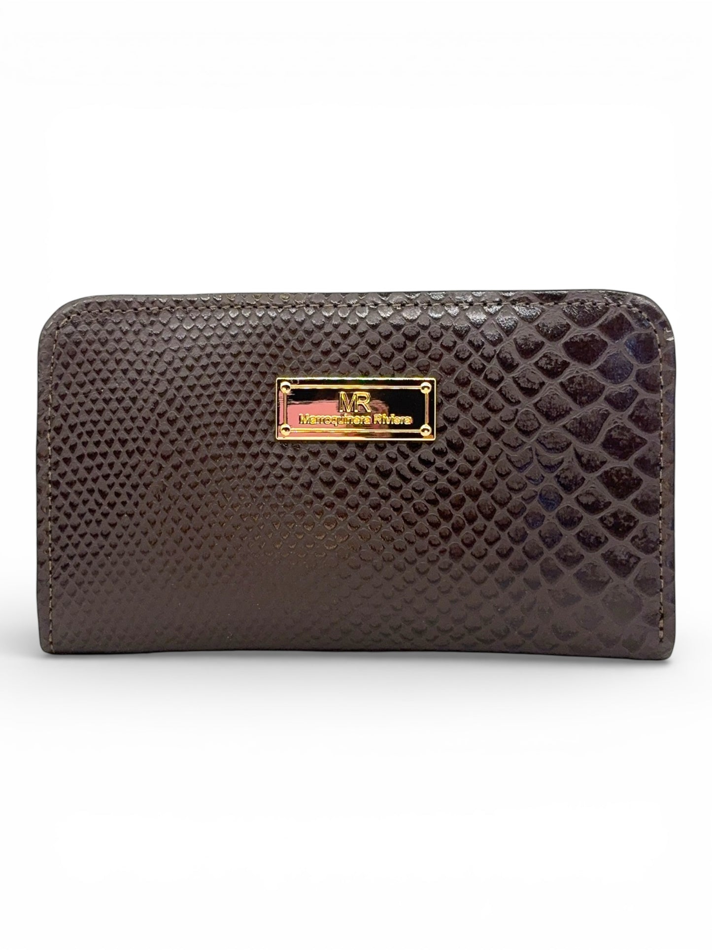 Aurora – Women’s Croc-Textured Leather Bifold Wallet