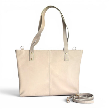 Valentina – Leather Large Tote Bag with Laptop Compartment
