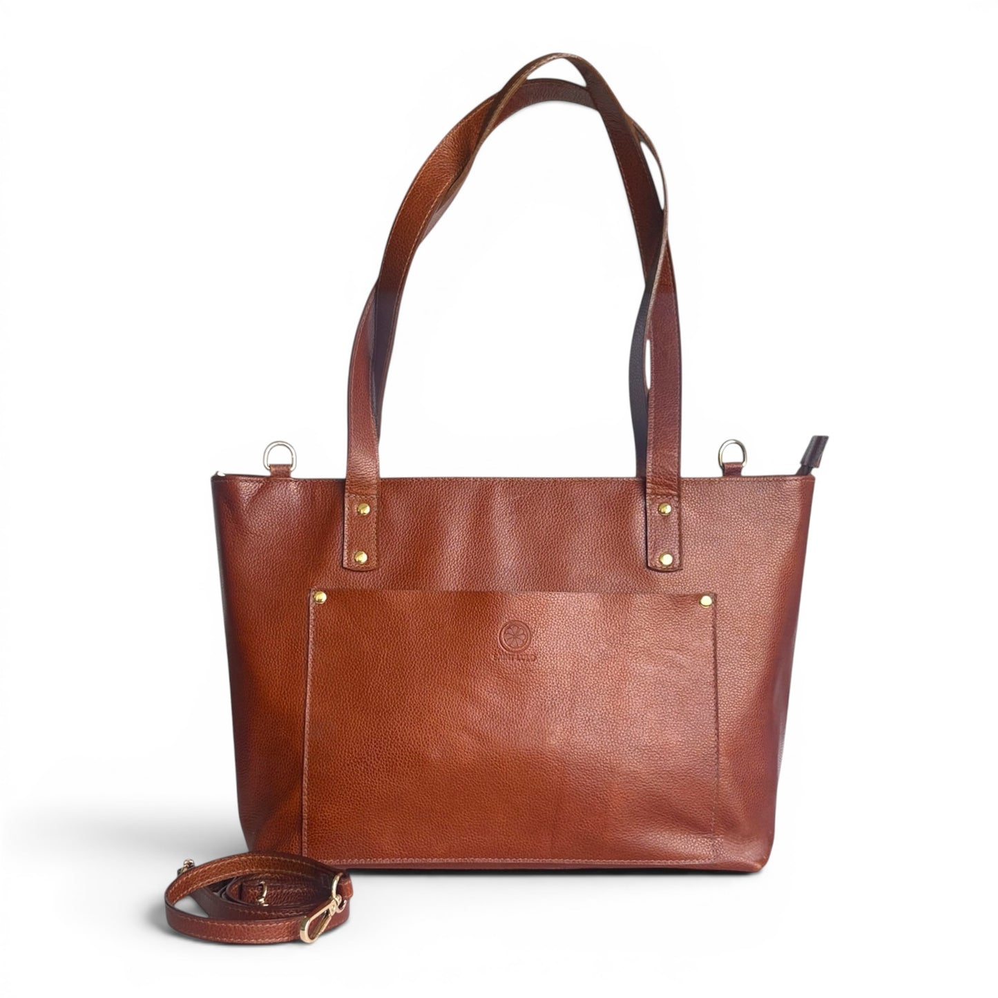 Valentina – Leather Large Tote Bag with Laptop Compartment
