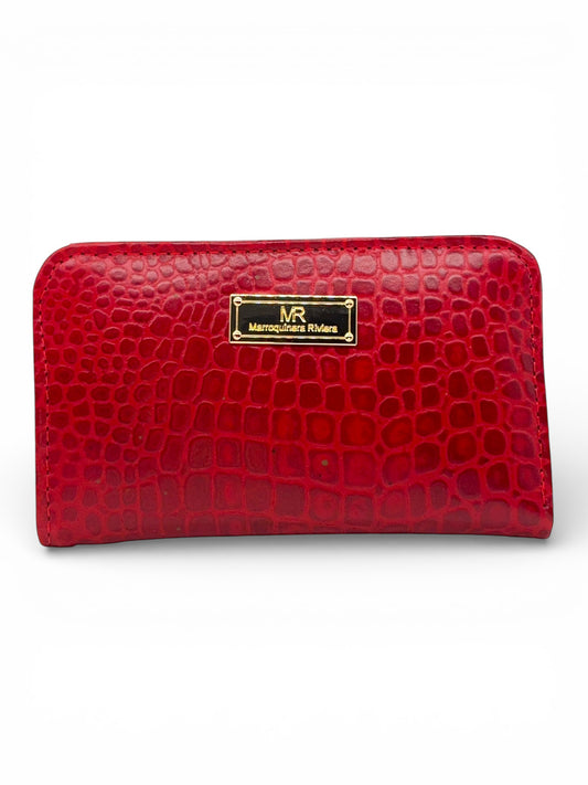 Aurora – Women’s Croc-Textured Leather Bifold Wallet
