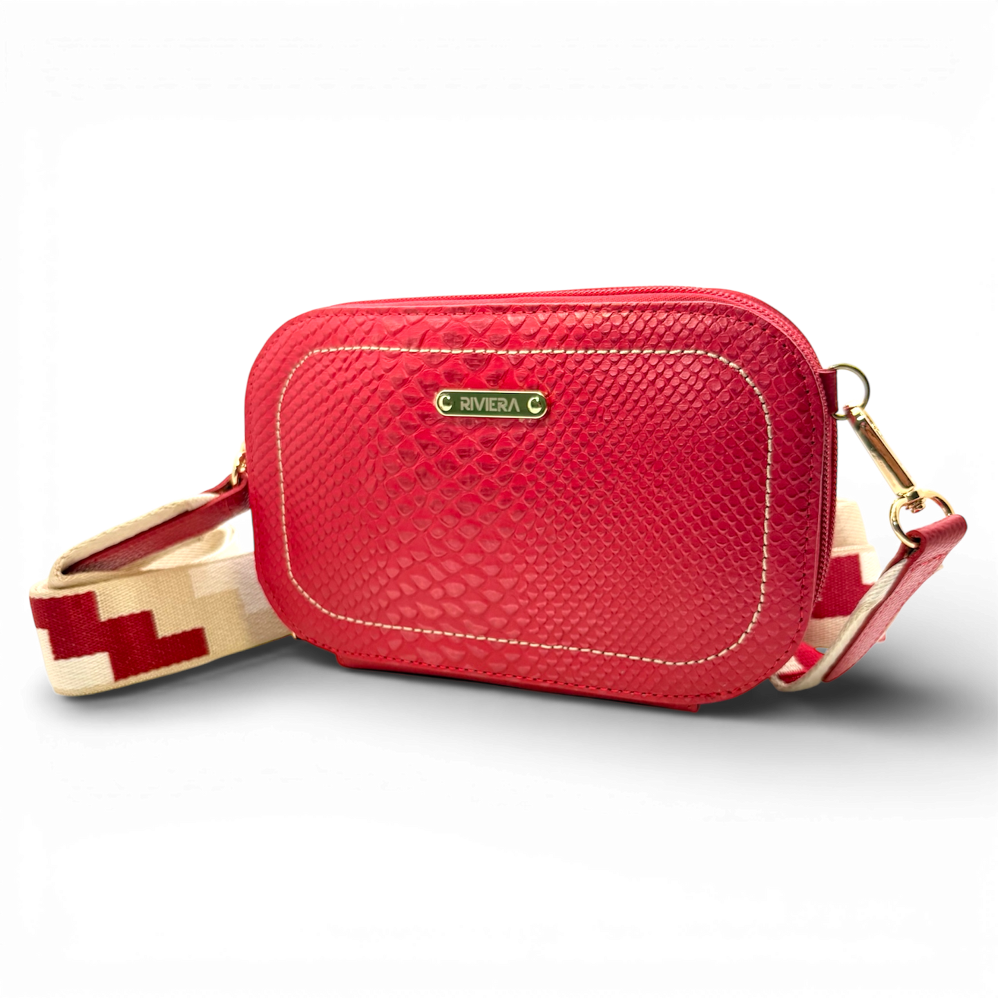 Mila – Leather Crossbody Bag with Nylon Strap
