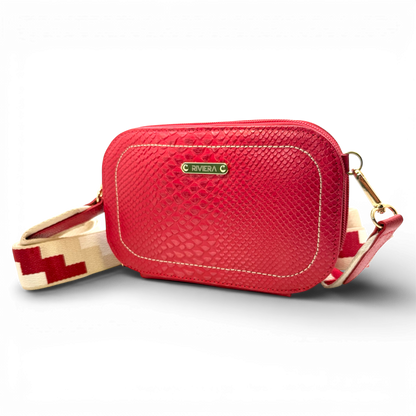 Mila – Leather Crossbody Bag with Nylon Strap