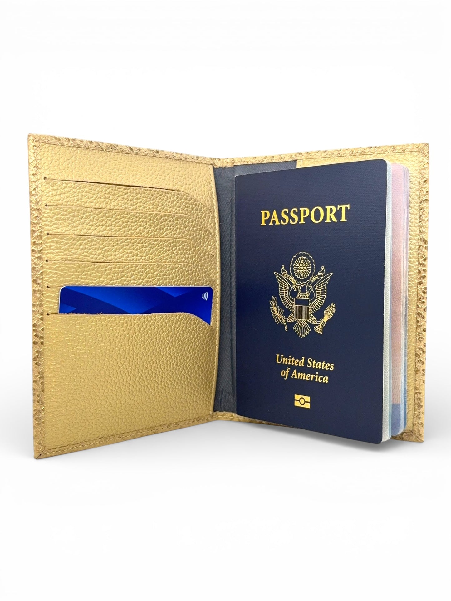 The Stella Textured Leather Passport Holder