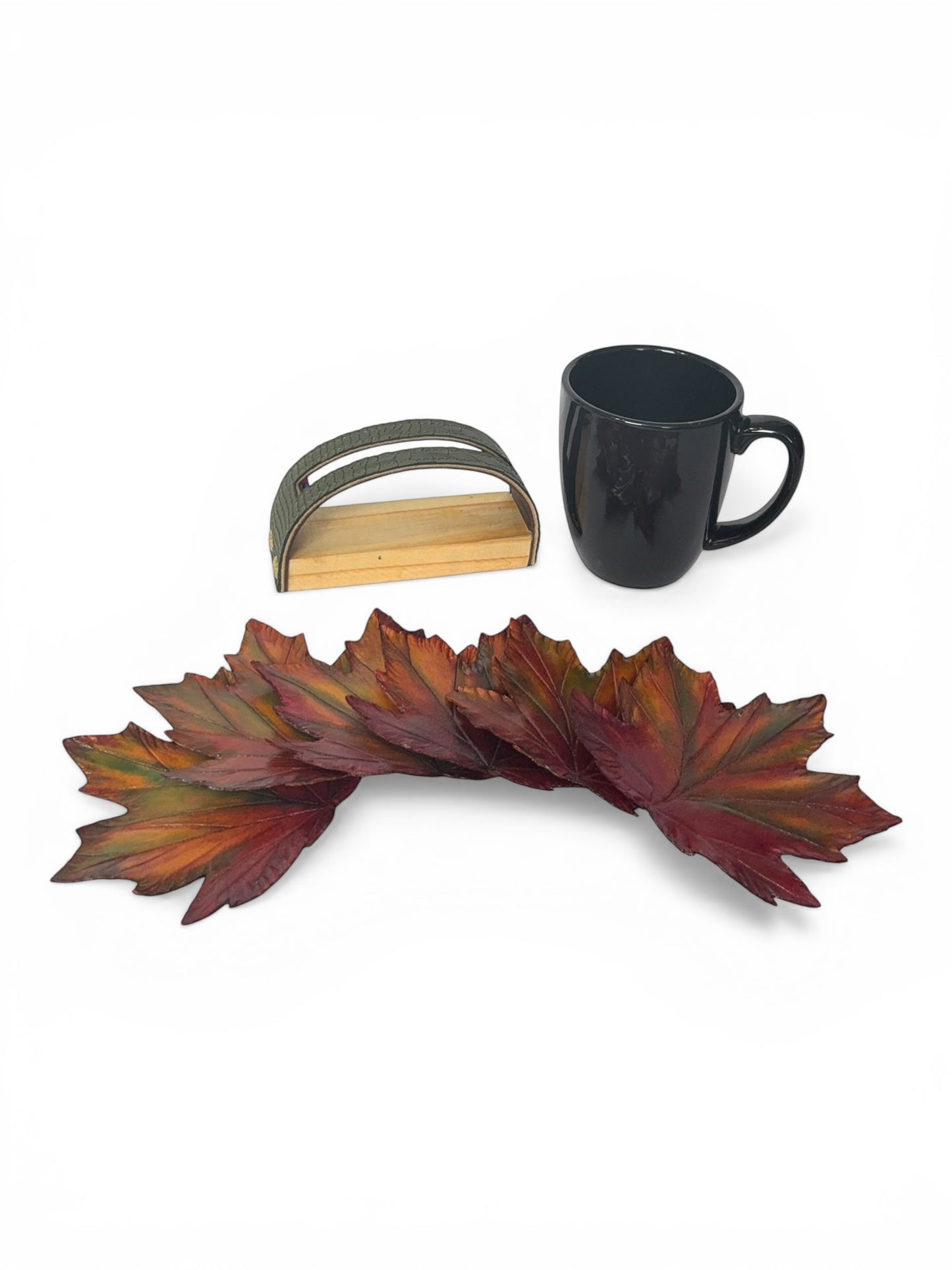 Terra Set – Leather Leaf Coasters (Set of 6)