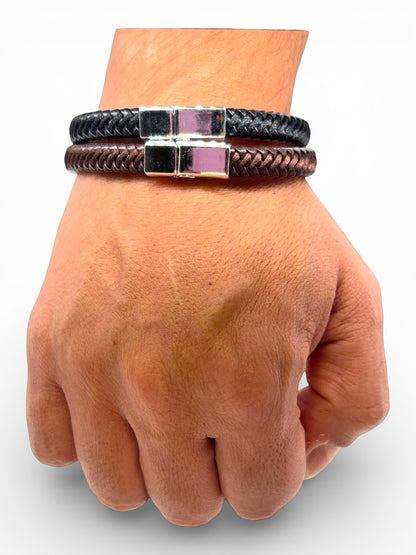 The Horizon Handwoven Leather Bracelet