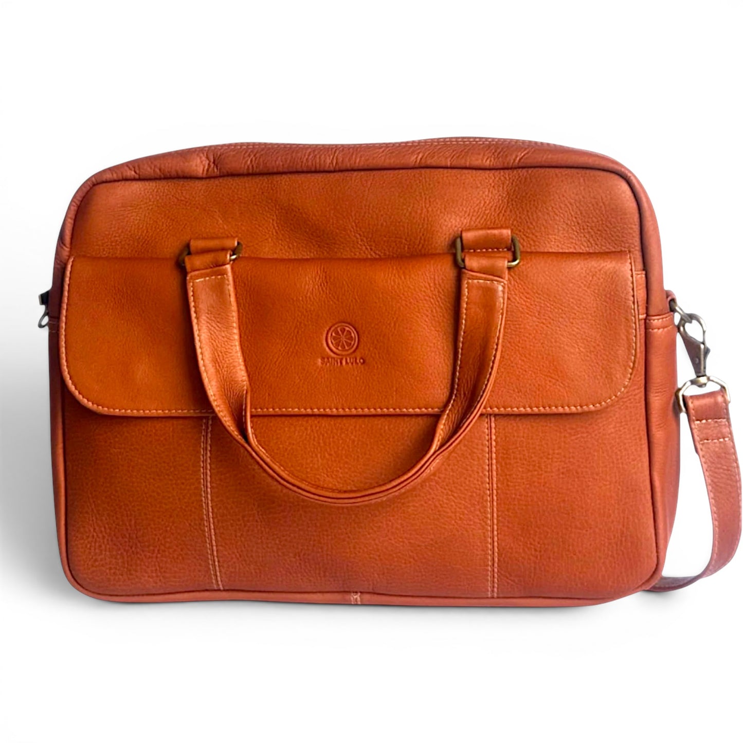 Lorenzo – Leather Messenger Bag with Laptop Pocket