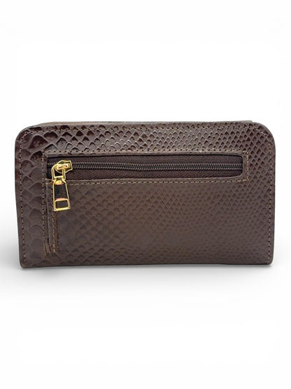 Aurora – Women’s Croc-Textured Leather Bifold Wallet