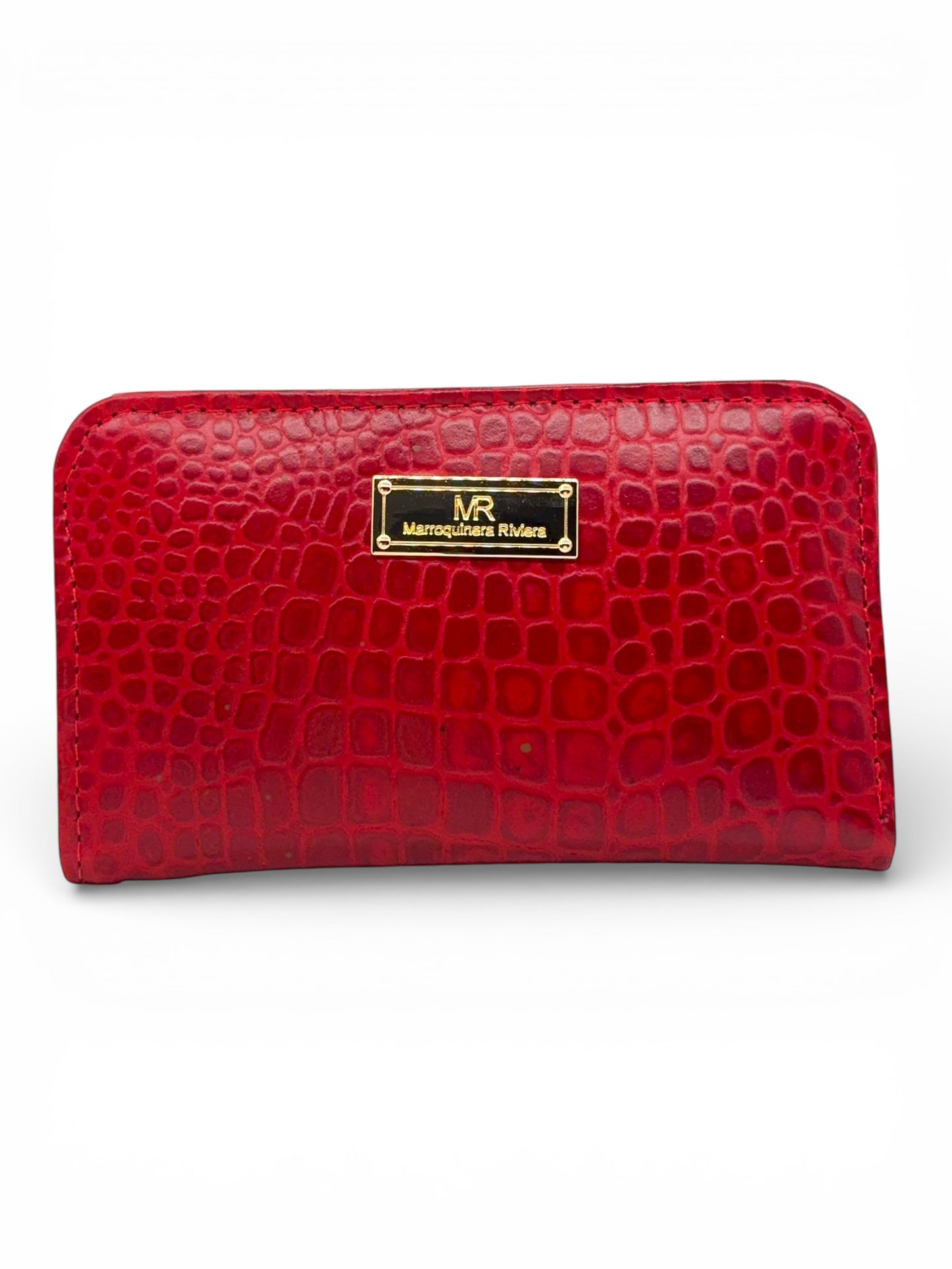 Aurora – Women’s Croc-Textured Leather Bifold Wallet
