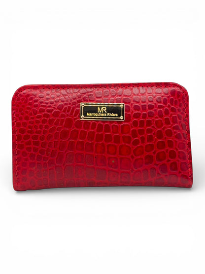 Aurora – Women’s Croc-Textured Leather Bifold Wallet