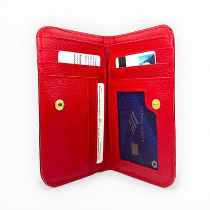 Aurora – Women’s Croc-Textured Leather Bifold Wallet