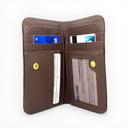 Aurora – Women’s Croc-Textured Leather Bifold Wallet
