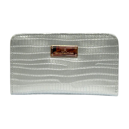 Aurora – Women’s Croc-Textured Leather Bifold Wallet