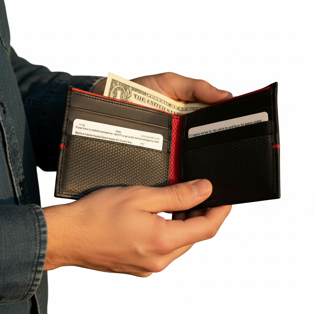 Brooks Wallet - Lifestyle fondo blanco