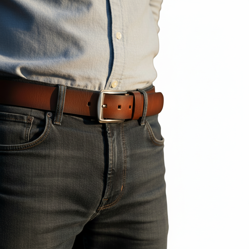 Maverick leather belt foto 1 fondo blanco
